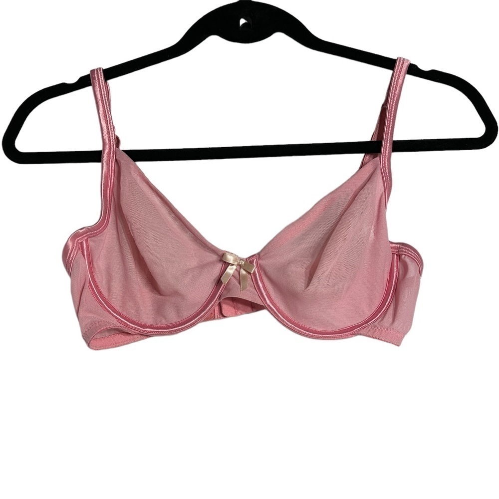 Vintage Victoria’s Secret Sheer Mesh Pale Pink Size 36C Y2K